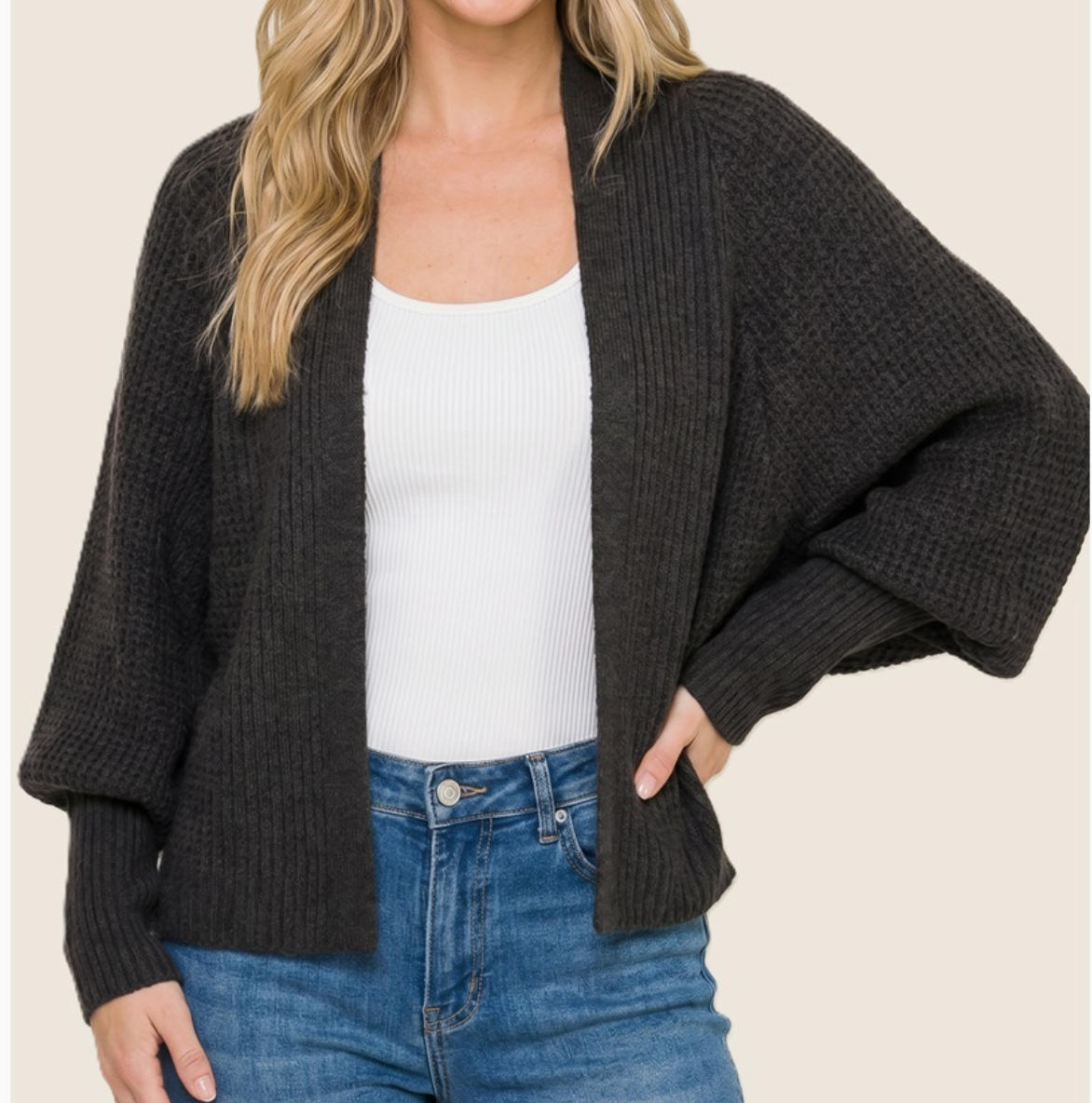 Wrapped In Comfort Cardigan BLACK