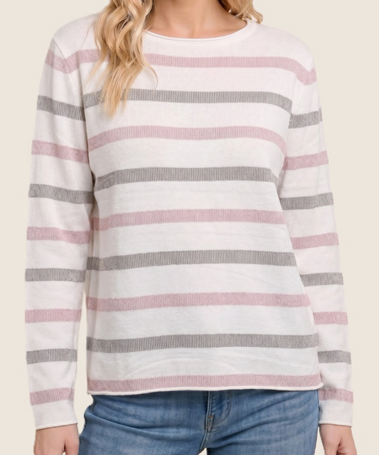 Blush & Beyond Soft Stripe Sweater