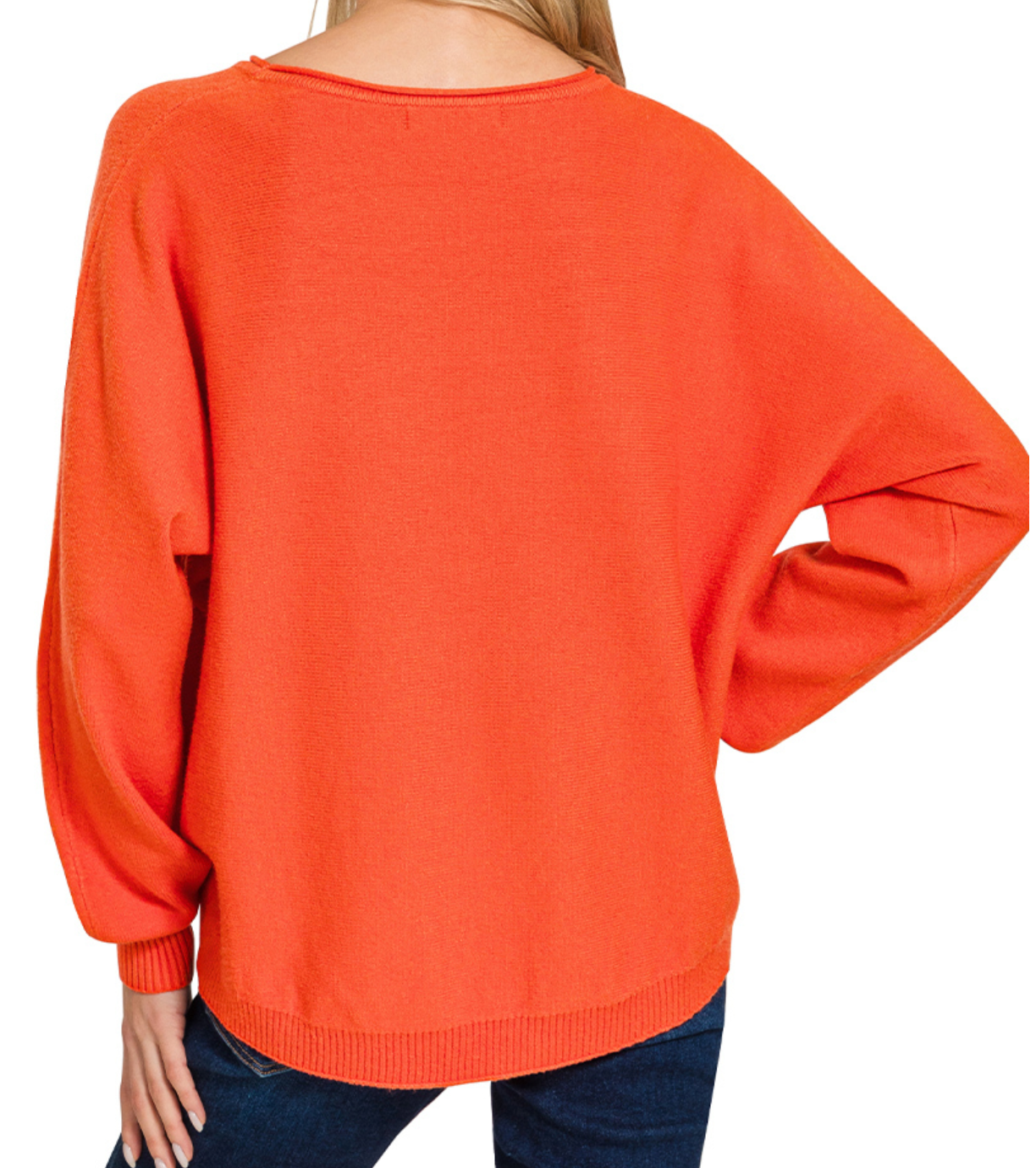 Front & Center Viscose Sweater ORANGE