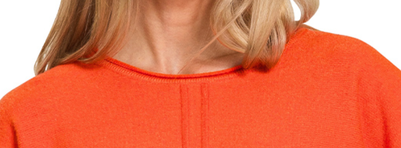 Front & Center Viscose Sweater ORANGE
