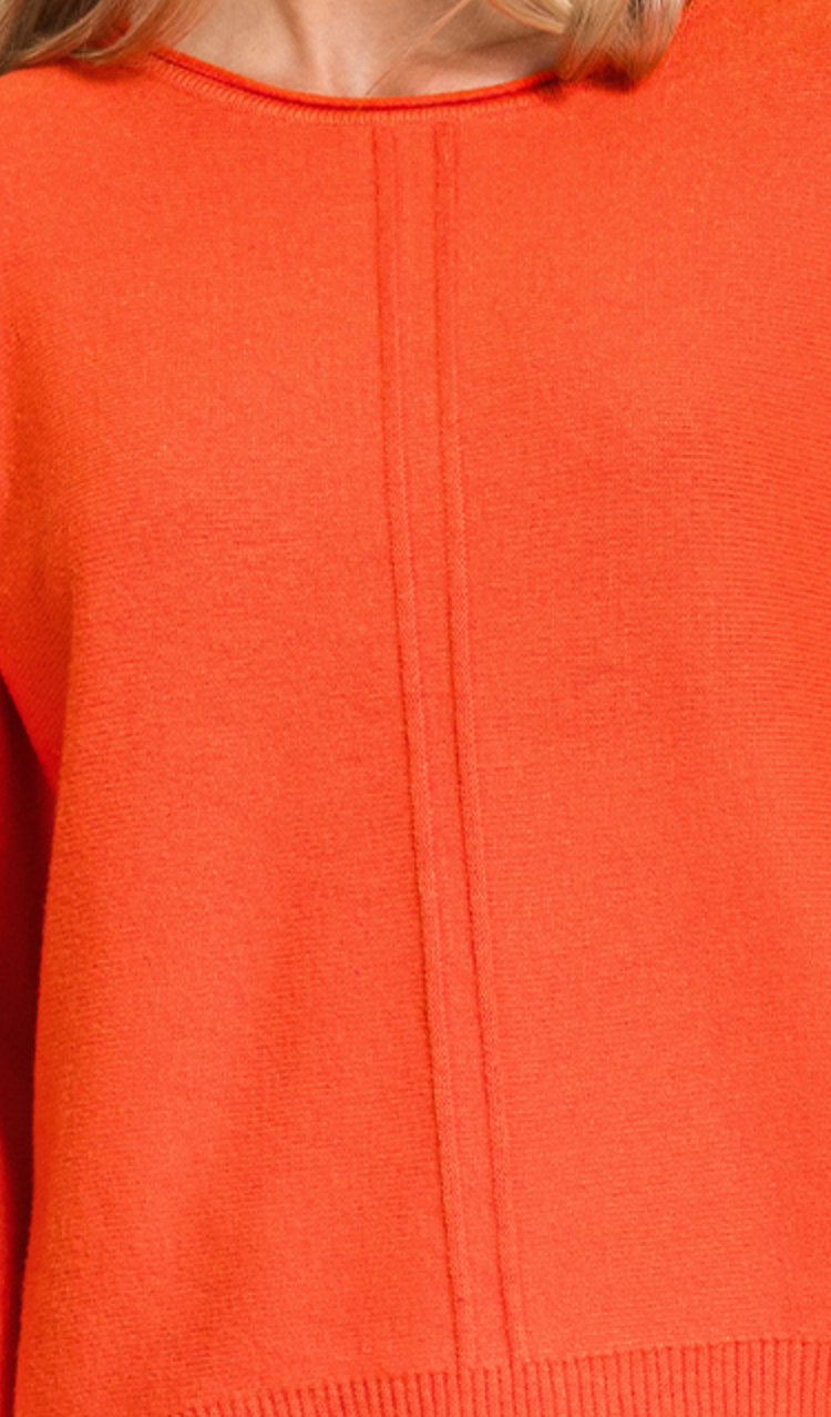 Front & Center Viscose Sweater ORANGE