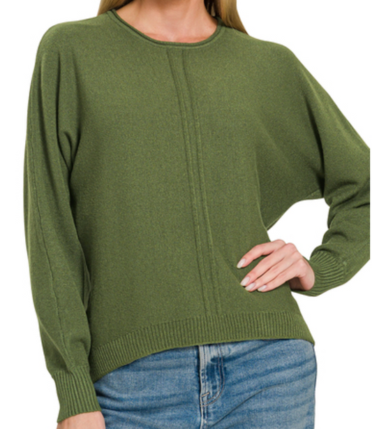 Front & Center Viscose Sweater ARMY