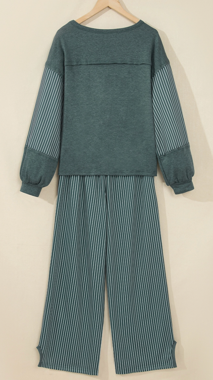 Take It Easy Striped Set VINTAGE TEAL