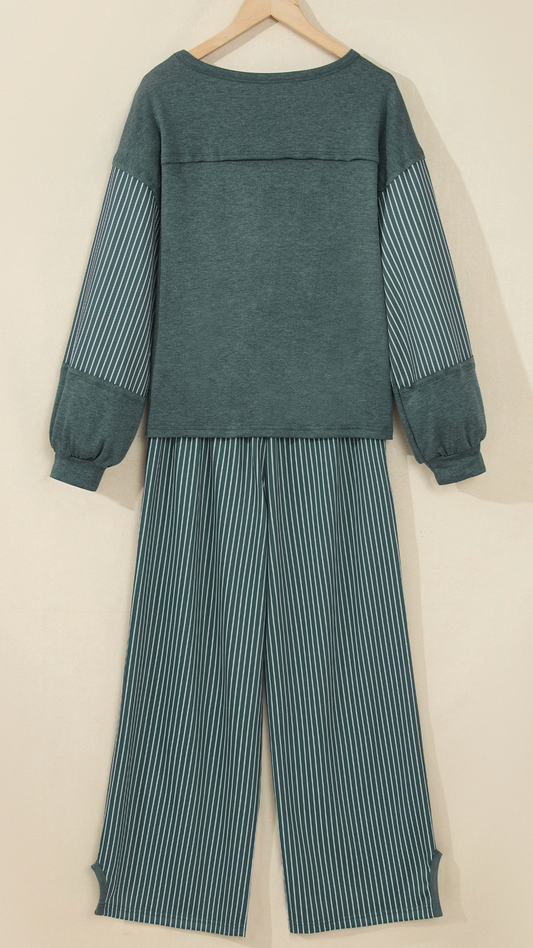 Take It Easy Striped Set VINTAGE TEAL