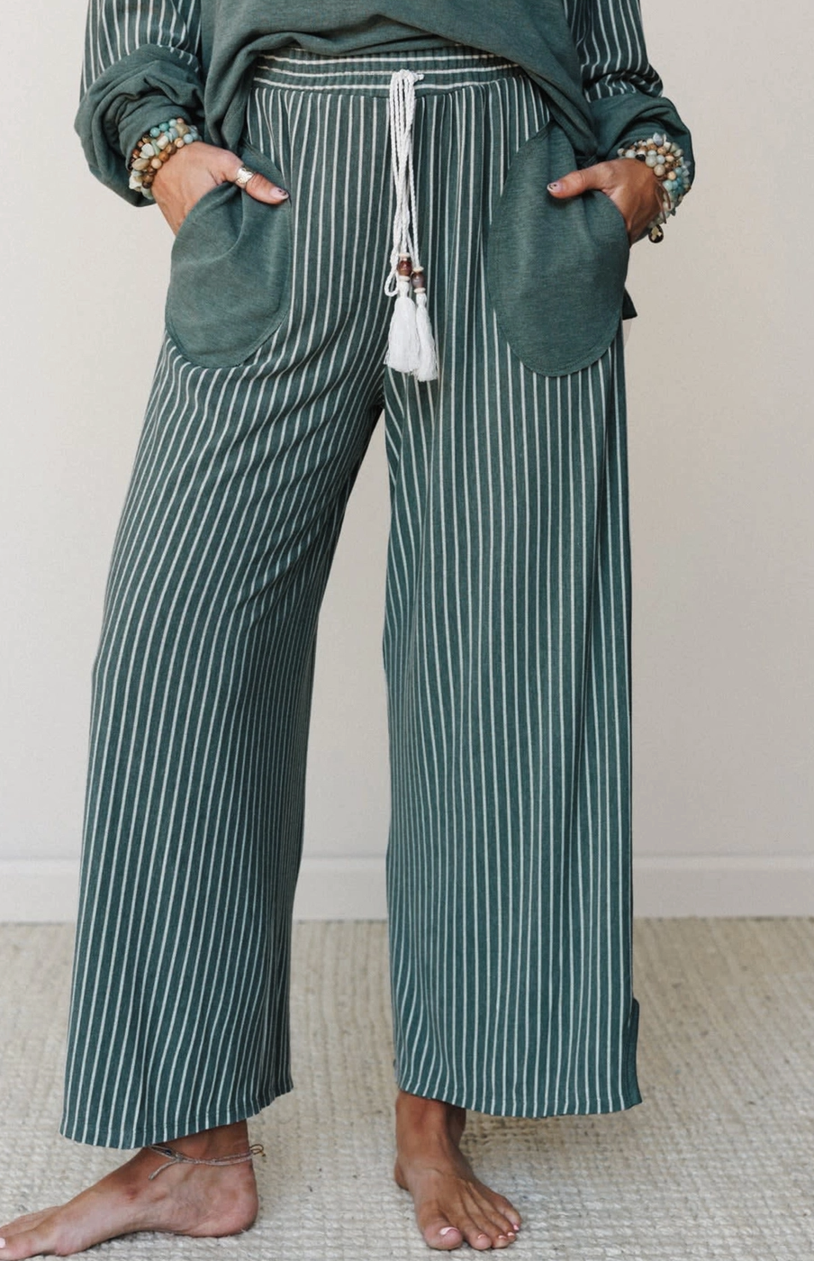 Take It Easy Striped Set VINTAGE TEAL