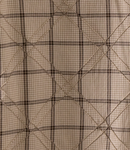 Autumn Quilted Plaid Top TAUPE