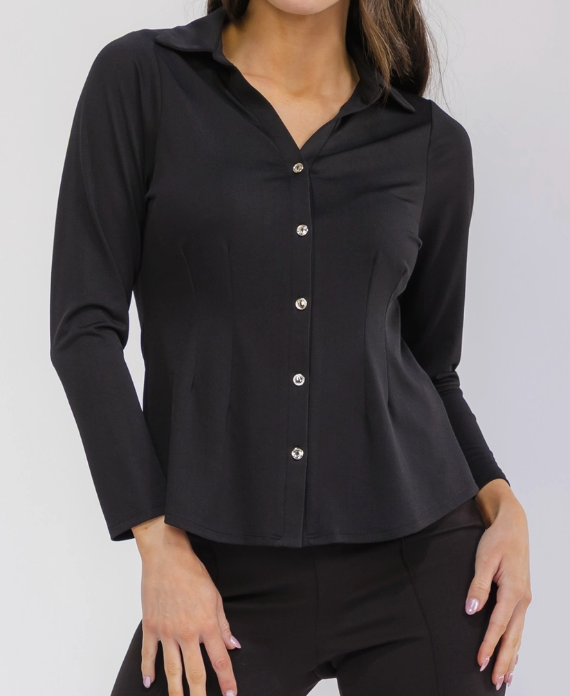 Boss Mode Button Down BLACK