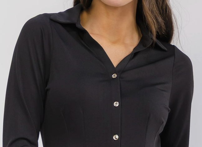Boss Mode Button Down BLACK