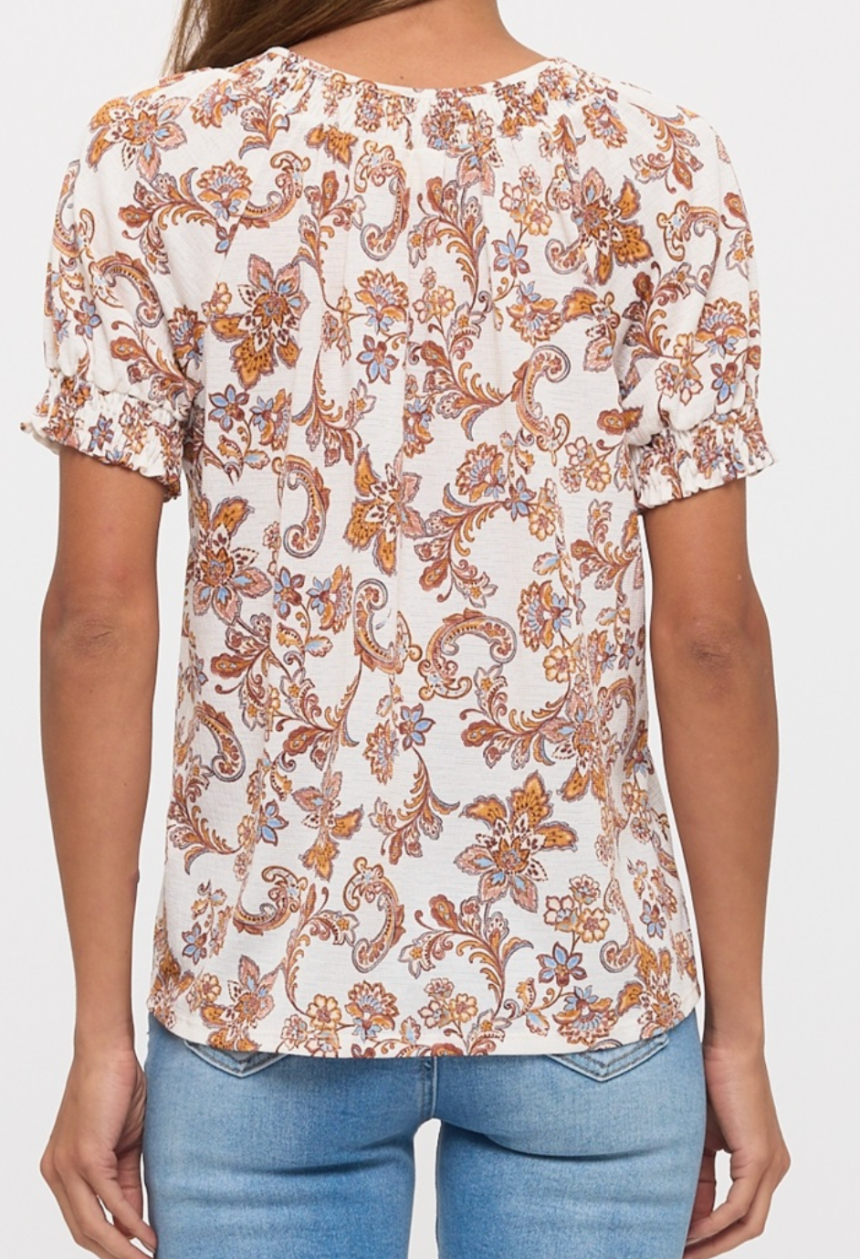 Vintage Soul Paisley Blouse HONEY