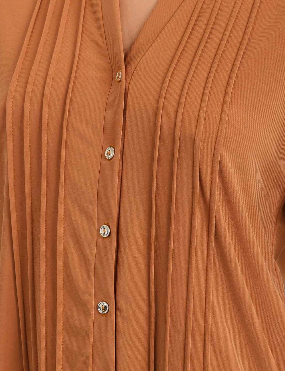 Polished in Pleats Button Blouse GINGER
