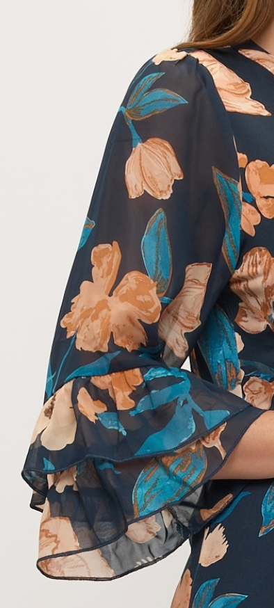 Fall in Full Bloom Blouse NAVY