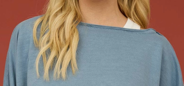 Off Duty Raw Edge Crop DUSTY BLUE
