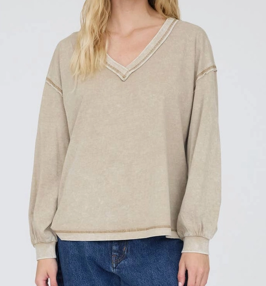 Vintage Wash Exposed Seam MOCHA