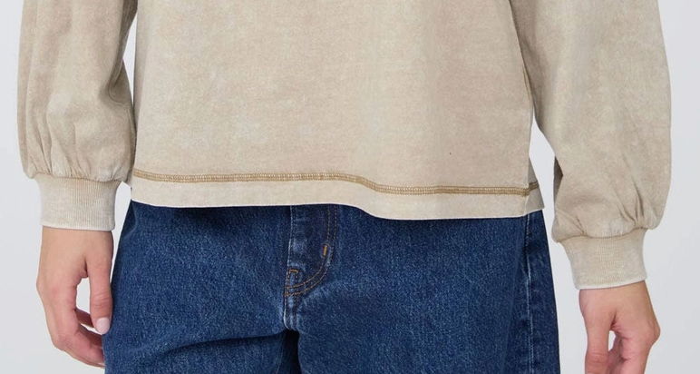 Vintage Wash Exposed Seam MOCHA