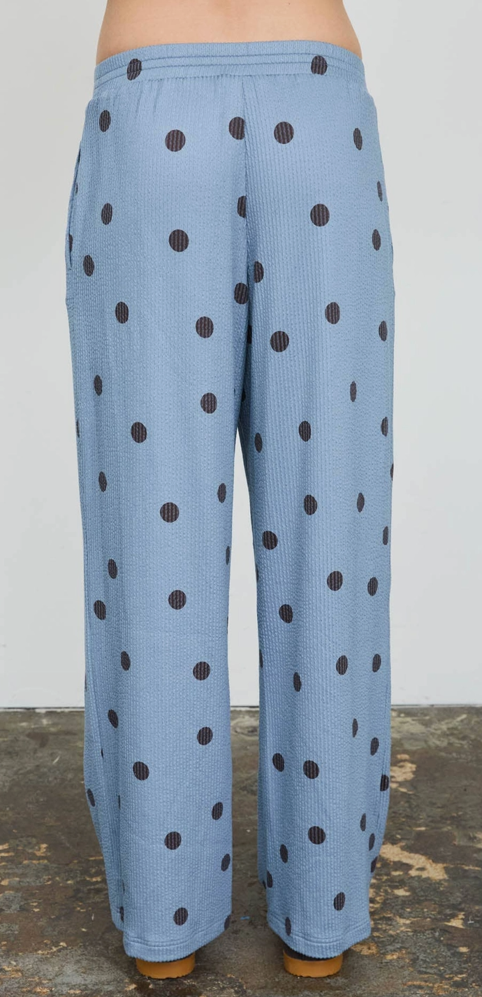 Spot On Ribbed Wide Leg Pants SLATE 30"