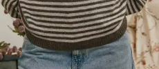Lennox Stripe Henley CHOCOLATE