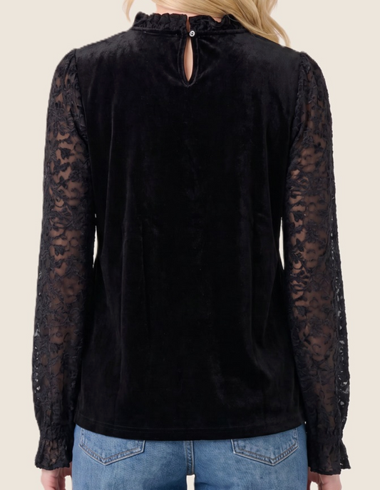 Midnight Romance Velvet Top BLACK