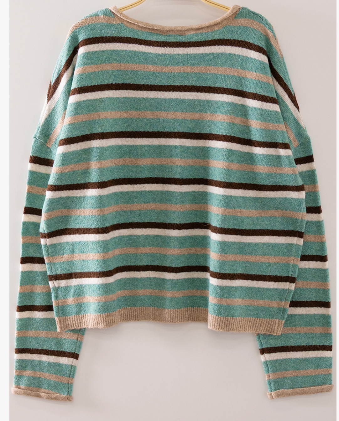 Softly Striped Cardigan GREEN