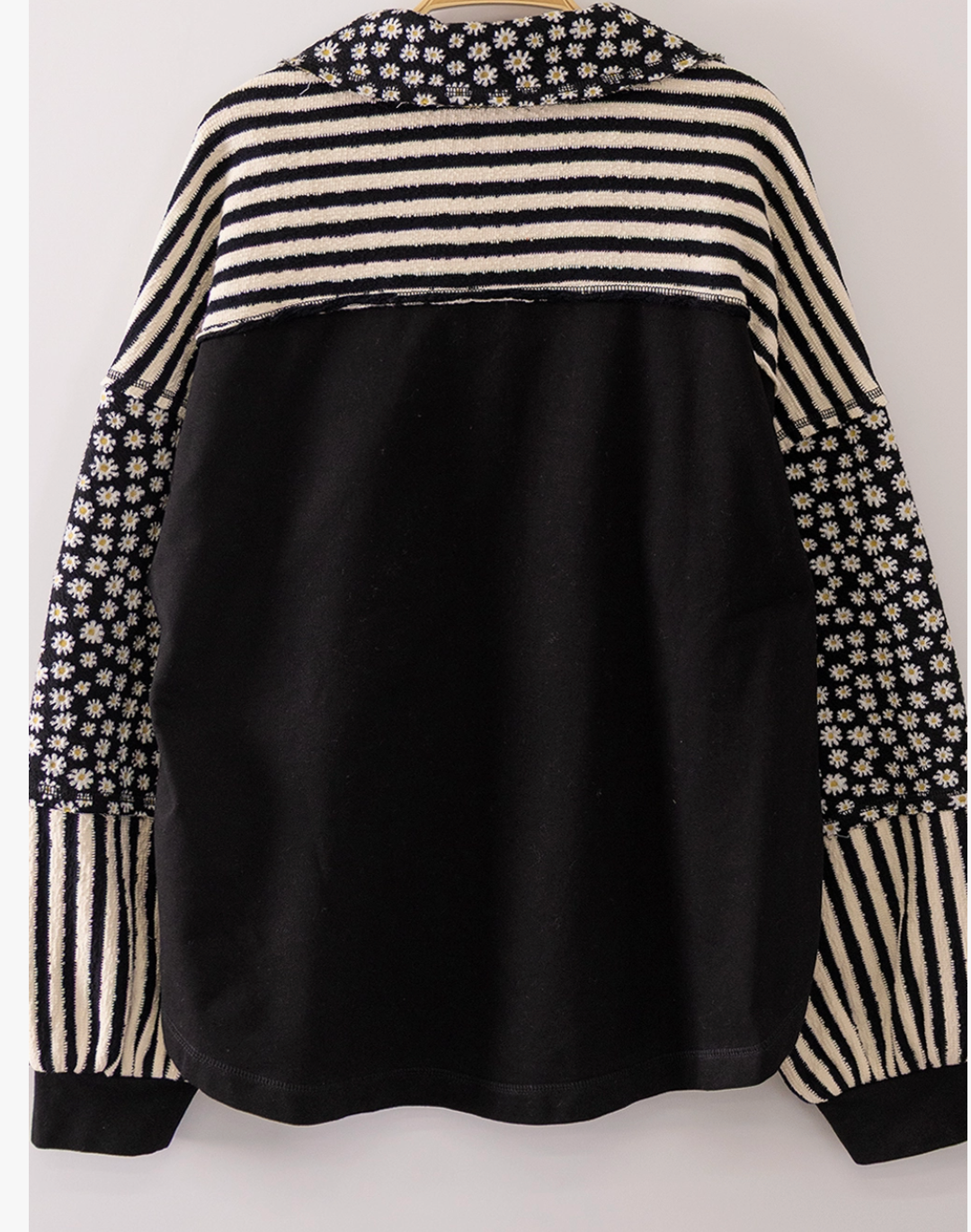 Free Spirit Floral Pullover BLACK