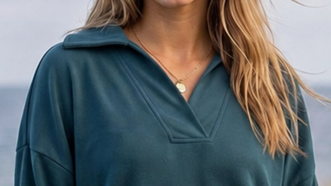 The Laid Back Luxe Pullover PEACOCK