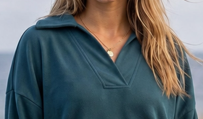 The Laid Back Luxe Pullover PEACOCK