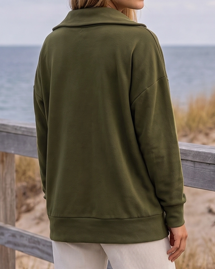The Laid Back Luxe Pullover OLIVE