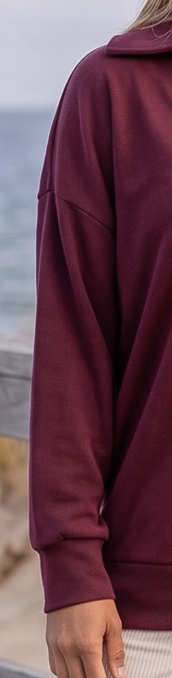 The Laid Back Luxe Pullover MERLOT