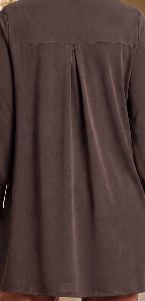 Effortless Wrinkle~Free Cardigan CHOCOLATE