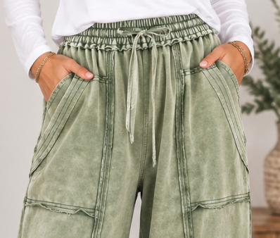 Wander Free Mineral Wash Joggers SAGE