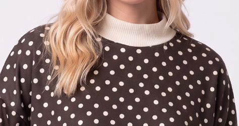 Dot Your Average Pullover BROWN