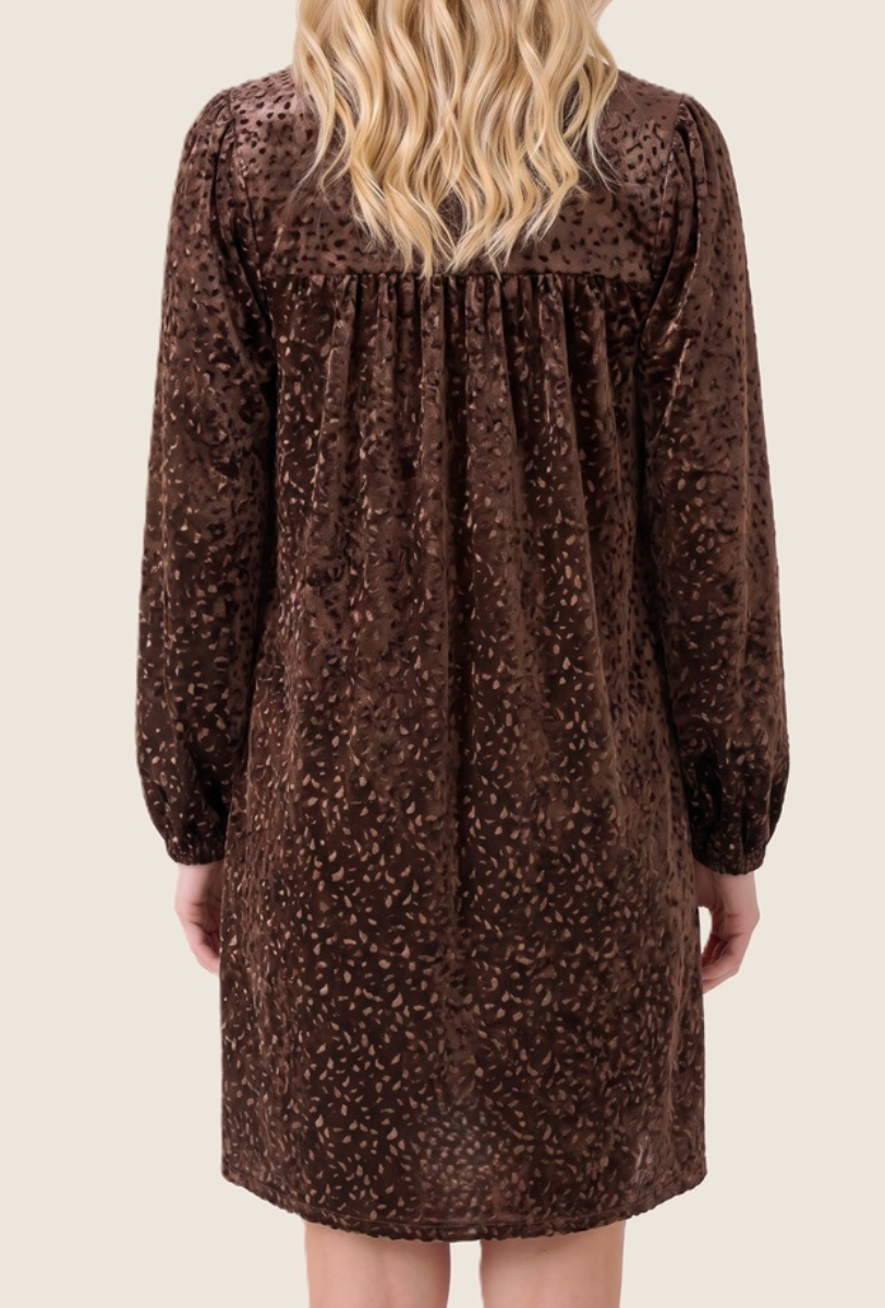 Velvet After Dark Dress TRUFFLE