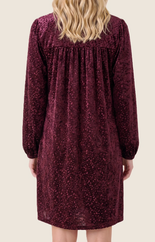 Velvet After Dark Dress WINE