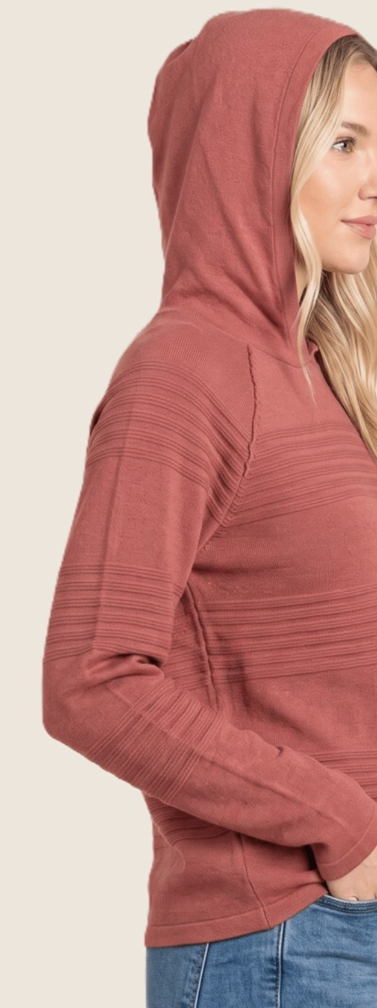 Nothing But Cozy Hoodie MARSALA