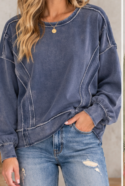 Vintage Soul Washed Pullover DENIM