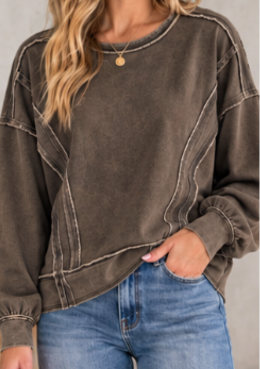 Vintage Soul Washed Pullover BLACK