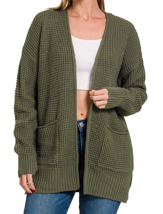 The Cozy Intentions Cardi OLIVE