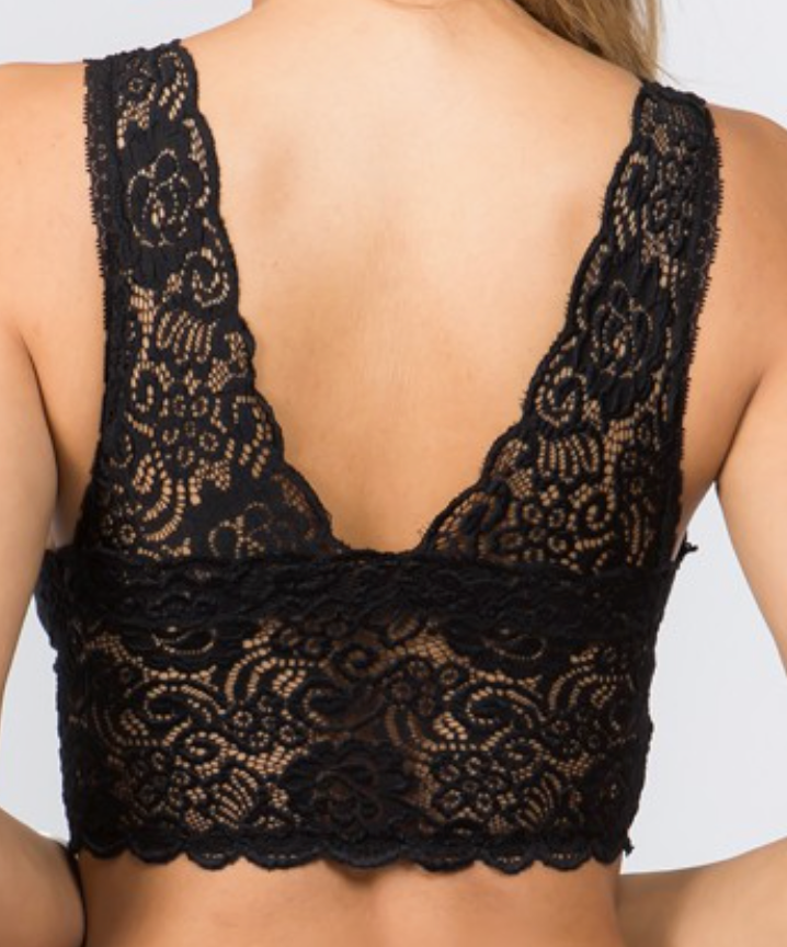 Everly Lace Bralette BLACK