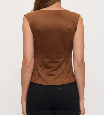 Harvest Moon Suede Tank TAN