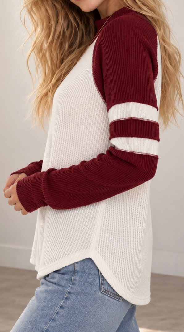 Changing Seasons Knit Tunic BURGUNDY