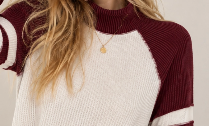 Changing Seasons Knit Tunic BURGUNDY