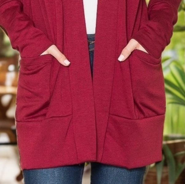 Soft Landing Midi Cardigan WINE