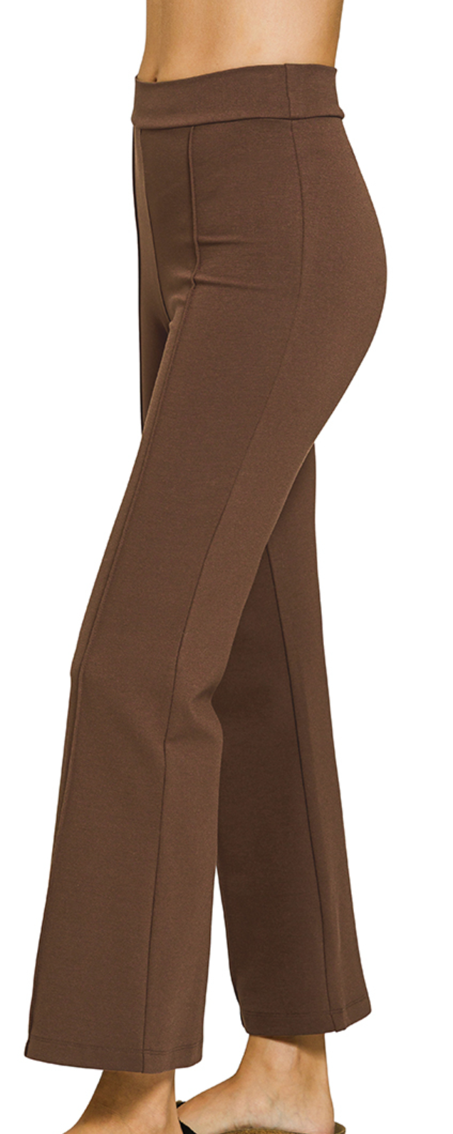 Elastic PinTuck Pants 27.5" ESPRESSO
