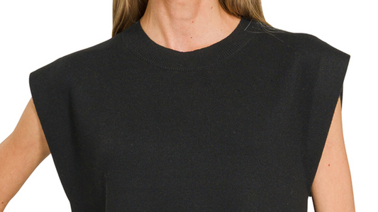 Effortless Layer Sweater Vest BLACK