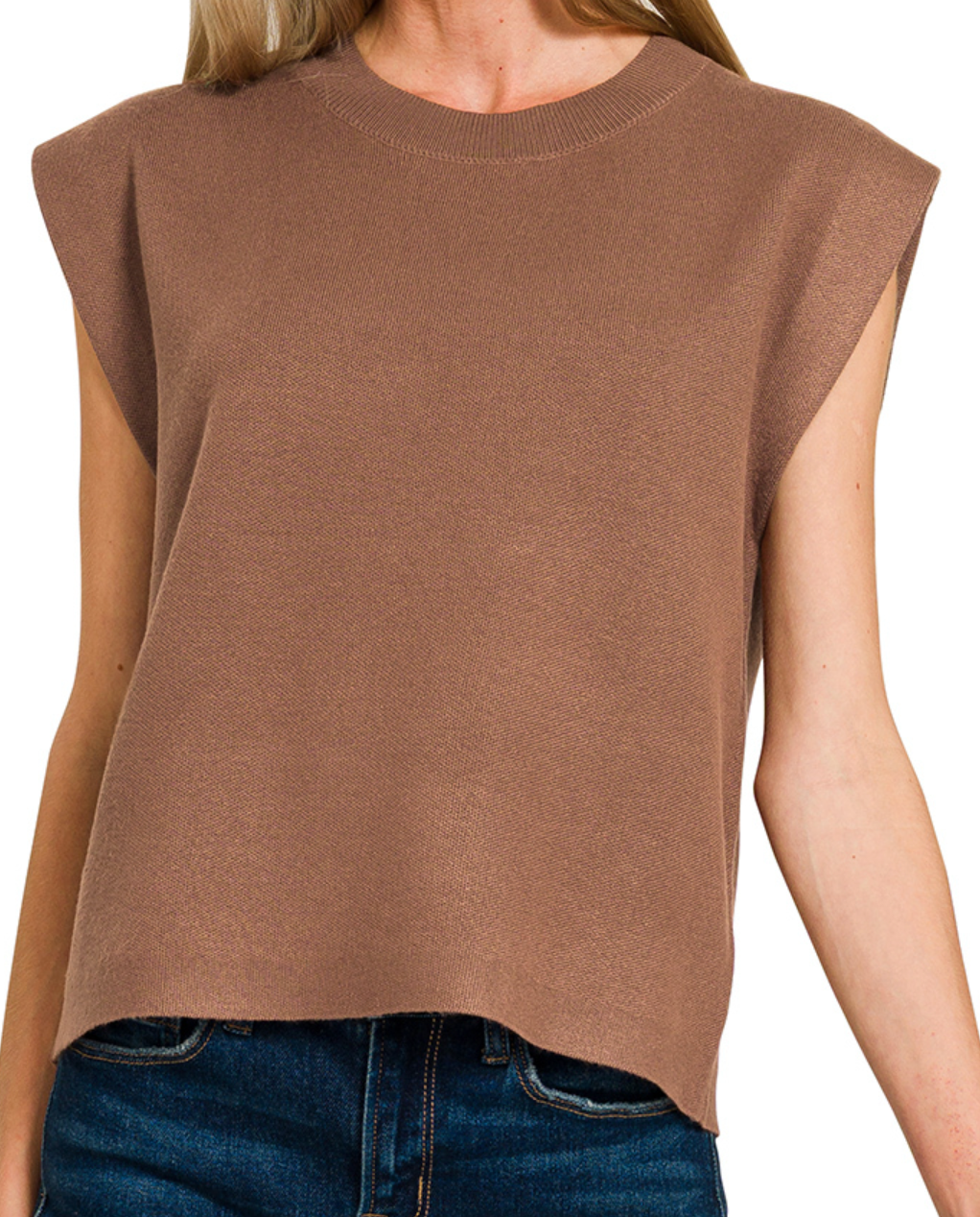Effortless Layer Sweater Vest BROWN