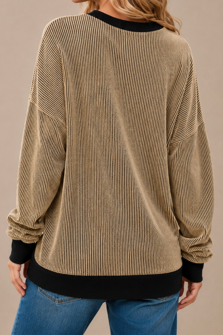 Golden Hour Ribbed Pullover