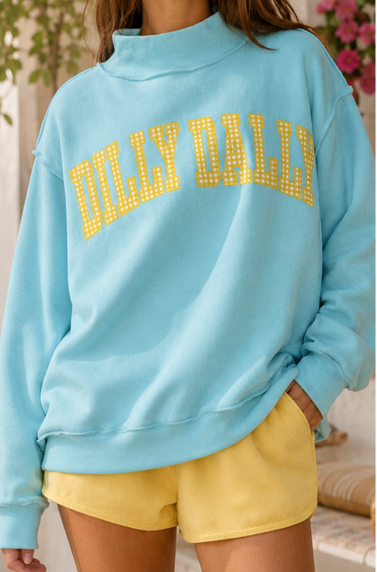 Double Trouble Reversible Pullover TEAL