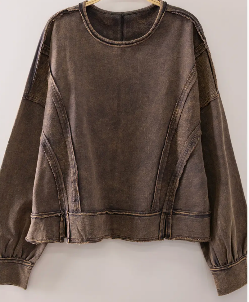 Vintage Soul Washed Pullover BLACK