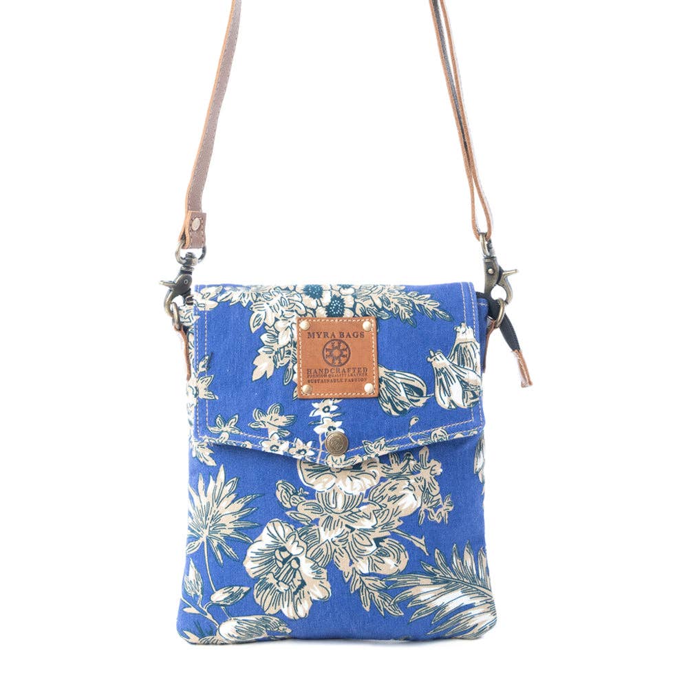 Azure Bloom Crossbody