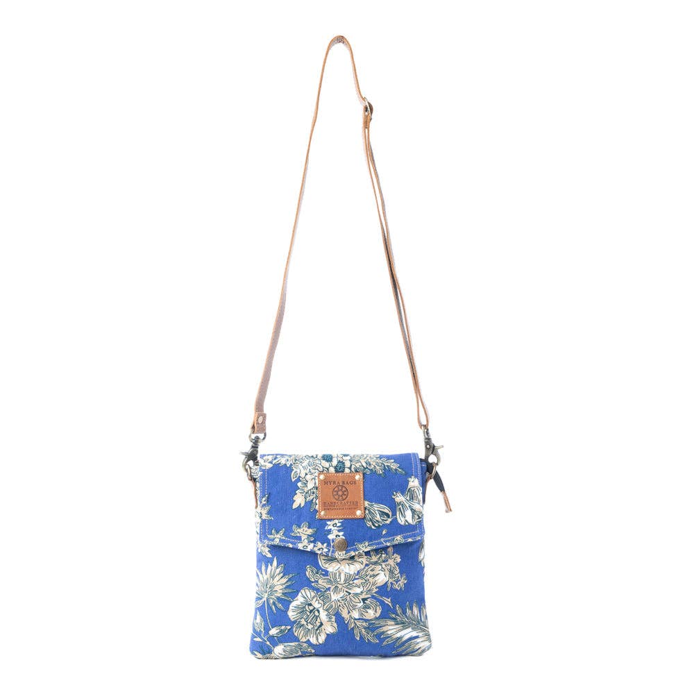 Azure Bloom Crossbody