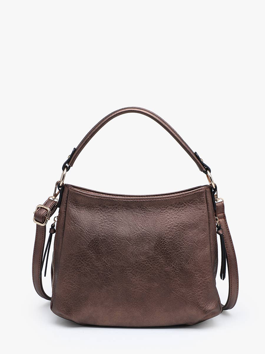 Amari Structured Satchel w/ Dual Side Pockets Cocoa Pearl
